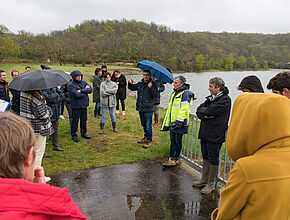 Présentation des différents usages du lac du Lizet pour la réalimentation de la rivière l’Osse - Agrandir l'image (fenêtre modale)