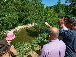 Restauration de la rivière Save : diversifier les écoulements en ajoutant des banquettes sédimentaires - Agrandir l'image (fenêtre modale)